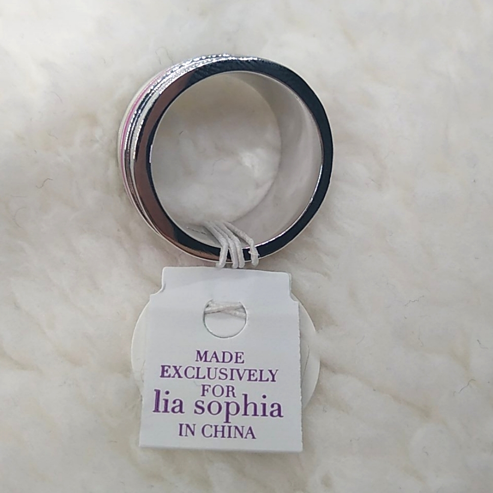 Lia Sophia Fast Track Wide Band Ring Sz 7 - Picture 3 of 6